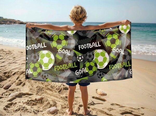 Brzosušeći XL plažni ručnik GOAL u boji 100 x 180 cm, 100% mikrovlakana