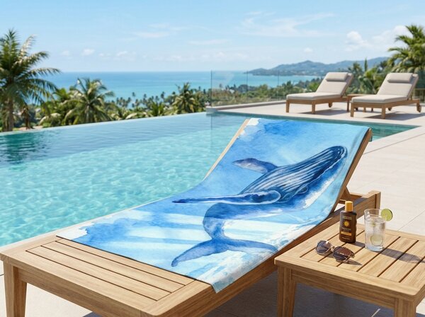 Brzho-sušiva plažna ručnik BALEANA plava 70 x 140 cm, 100% mikrovlakana