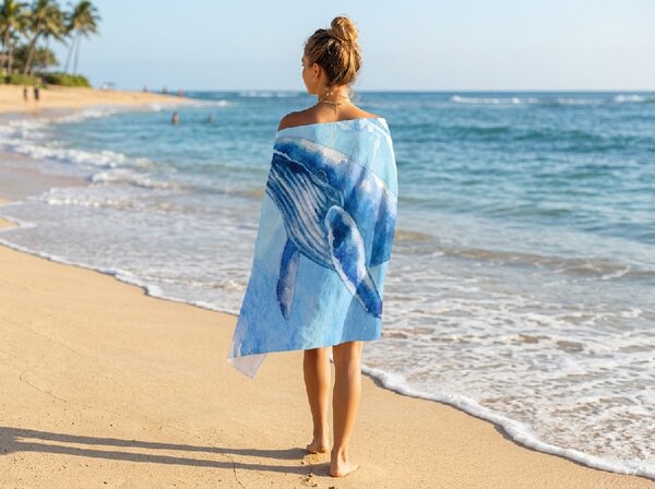 Brzho-sušiva plažna ručnik BALEANA plava 70 x 140 cm, 100% mikrovlakana