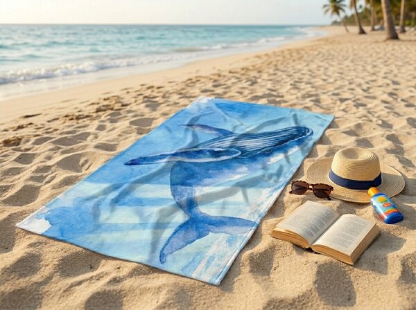 Brzho-sušiva plažna ručnik BALEANA plava 70 x 140 cm, 100% mikrovlakana
