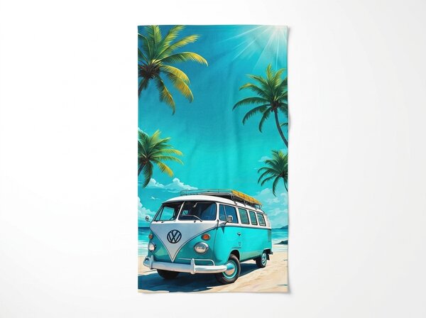 Brzosušeći plažni ručnik BREEZIO tirkizni 70 x 140 cm, 100% mikrovlakana