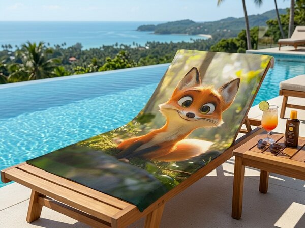 Rýchlosušeći plažni ručnik VULPINA šareni 70 x 140 cm, 100% mikrovlakana