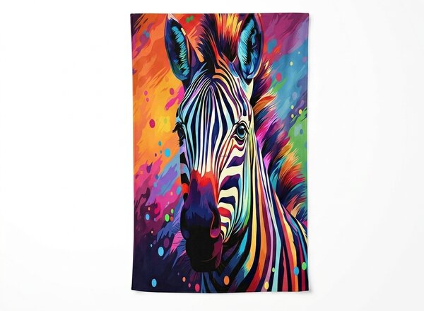 Brzo sušeći XL plažni ručnik ZEBRINA šareni 100 x 180 cm, 100% mikrovlakana