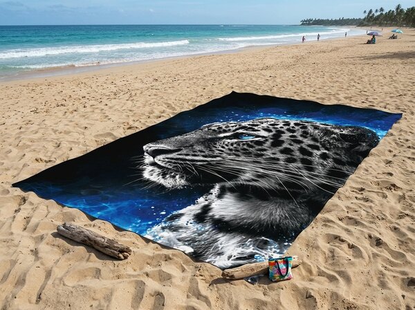 Brzosušeći XXL plažni ručnik LEORIX šareni 150 x 210 cm, 100% mikrovlakana