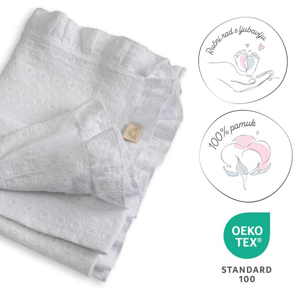 Magic Baby dekica Rita muslin 100x130 cm - mekana pamučna dekica za bebe
