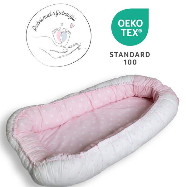 Magic Baby gnijezdo za bebe Ton Ton / Stars Dots, podesivo, 100% pamuk, OEKO-TEX®