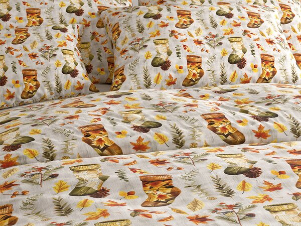 Pamučna posteljina AUTUMN SOCKS šarena Dimenzije posteljine: 70 x 90 cm | 140 x 200 cm