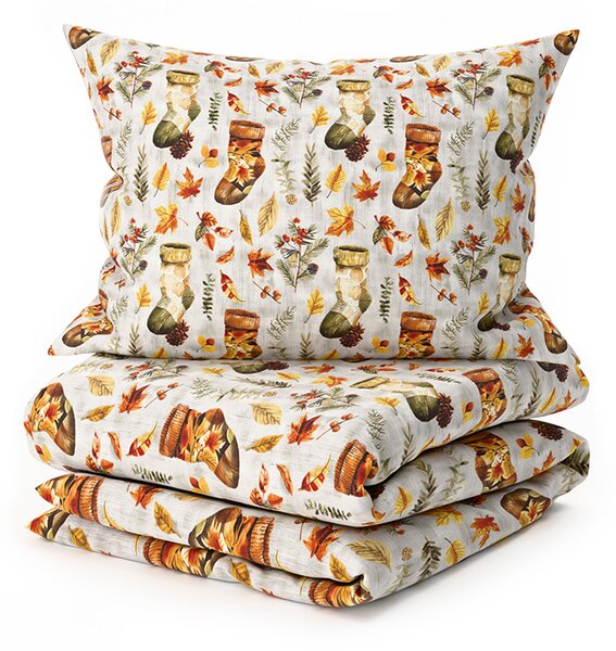 Pamučna posteljina AUTUMN SOCKS šarena Dimenzije posteljine: 70 x 90 cm | 140 x 200 cm