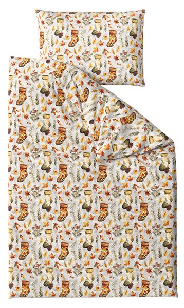 Pamučna posteljina AUTUMN SOCKS šarena Dimenzije posteljine: 70 x 90 cm | 140 x 200 cm