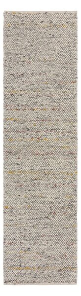 Krem ručno rađena staza od mješavine vune 60x230 cm Minerals – Flair Rugs