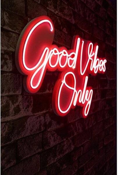 Wallity Ukrasna plastična LED rasvjeta, Good Vibes Only 2 - Red