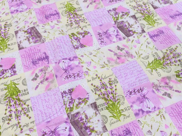 Pamučna posteljina LAVANDA ljubičasta hotelski džep Dimenzije posteljine: 70 x 90 cm | 140 x 200 cm