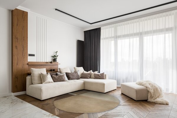 Vuneni Tepih Palau Beige Round