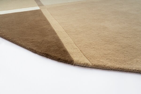 Vuneni Tepih Palau Beige Round
