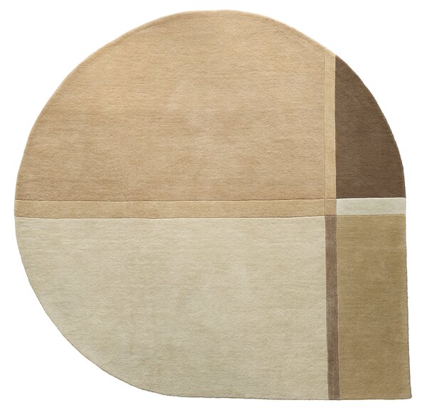 Vuneni Tepih Palau Beige Round