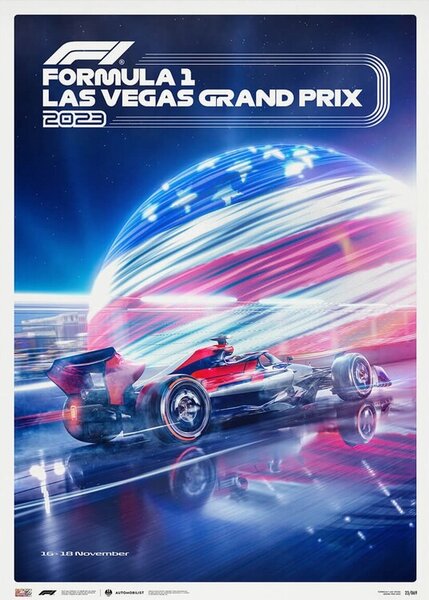 Umjetnički tisak Formula 1 - Las Vegas Grand Prix - City of Lights - 2023, Automobilist