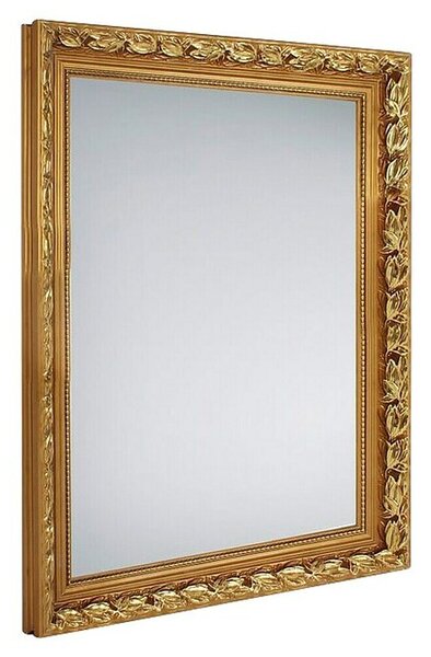 Ogledalo s okvirom Sonja (55 x 70 cm, Zlatna, Drvo)