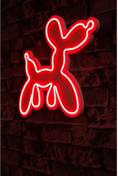 Wallity Ukrasna plastična LED rasvjeta, Balloon Dog - Red