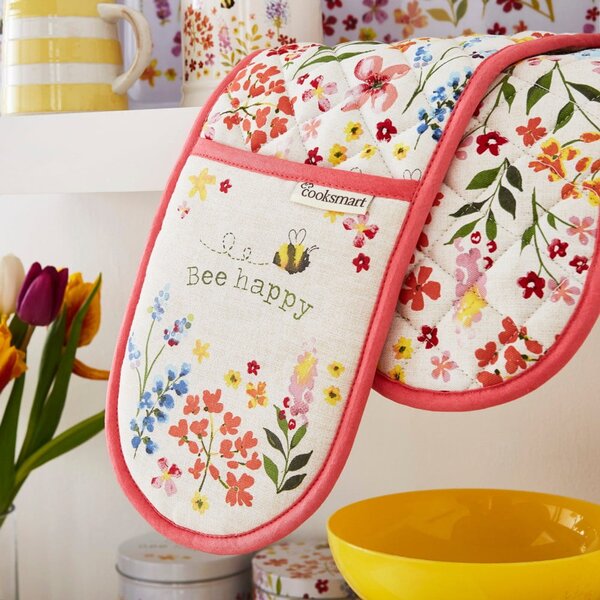 Dvostruka pamučna kuhinjska rukavica Cooksmart ® Be Happy