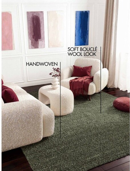Zeleni ručno rađen tepih od boucle tkanine 120x170 cm Notting Hill Portobello – Ted Baker