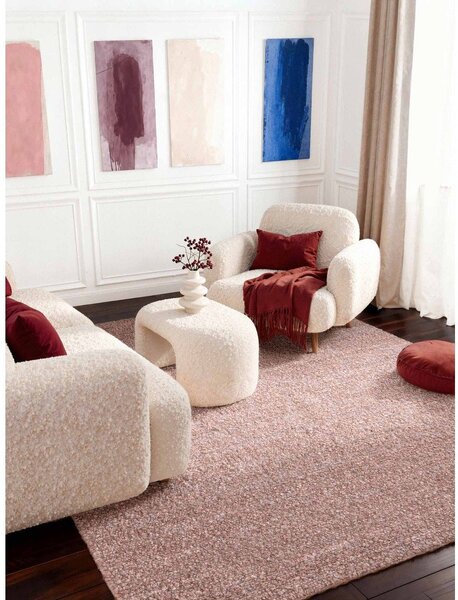 Prljavo rozi ručno rađen tepih od boucle tkanine 120x170 cm Notting Hill Portobello – Ted Baker