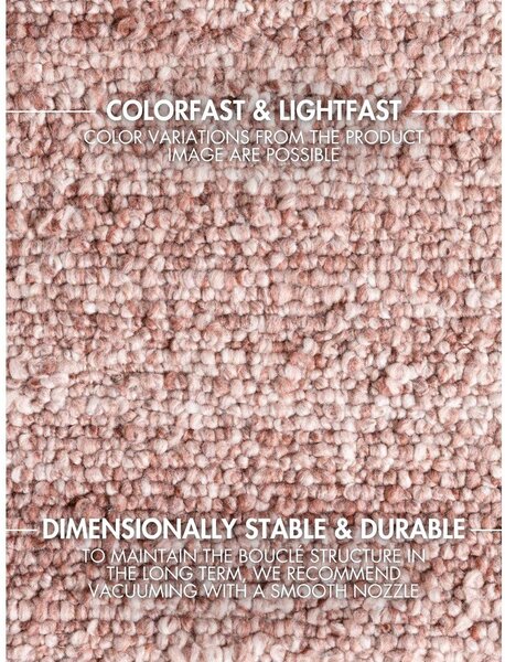 Prljavo rozi ručno rađen tepih od boucle tkanine 120x170 cm Notting Hill Portobello – Ted Baker