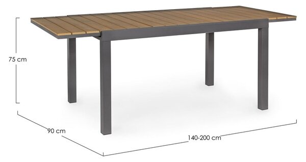 Vrtni stol aluminijski 90x140 cm Elias – Bizzotto