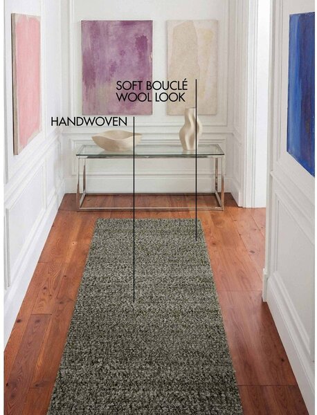 Zelena ručno rađena staza od boucle tkanine 80x200 cm Notting Hill Portobello – Ted Baker