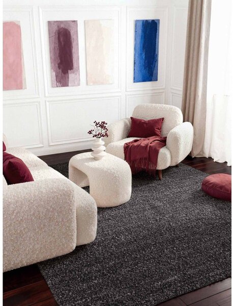 Tamno sivi ručno rađen tepih od boucle tkanine 120x170 cm Notting Hill Portobello – Ted Baker