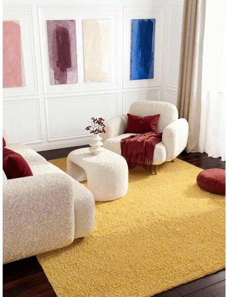 Žuti ručno rađen tepih od boucle tkanine 160x230 cm Notting Hill Portobello – Ted Baker