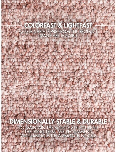 Prljavo roza ručno rađena staza od boucle tkanine 80x200 cm Notting Hill Portobello – Ted Baker