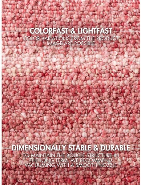 Tamno ružičasti ručno rađen tepih od boucle tkanine 120x170 cm Notting Hill Portobello – Ted Baker