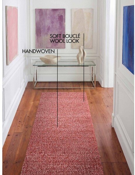 Tamno ružičasta ručno rađena staza od boucle tkanine 80x200 cm Notting Hill Portobello – Ted Baker