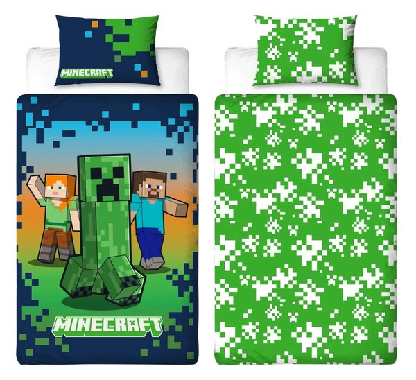 Dječja posteljina MINECRAFT HEROES šarena Dimenzije posteljine: 70 x 80 cm | 140 x 200 cm