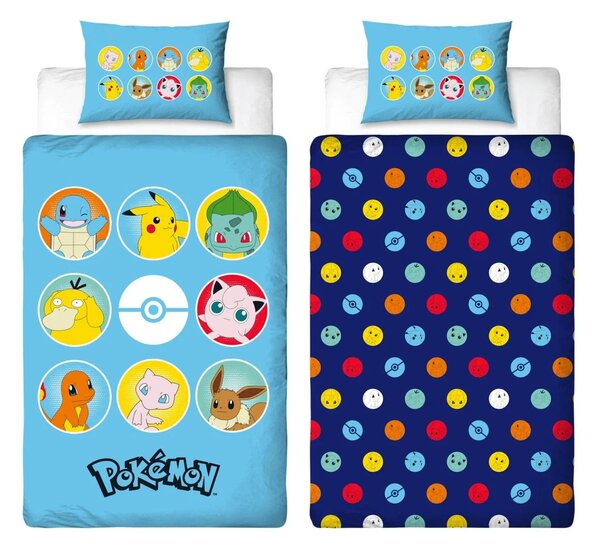 Dječja posteljina POKÉMON TEAM šarena Dimenzije posteljine: 70 x 80 cm | 140 x 200 cm