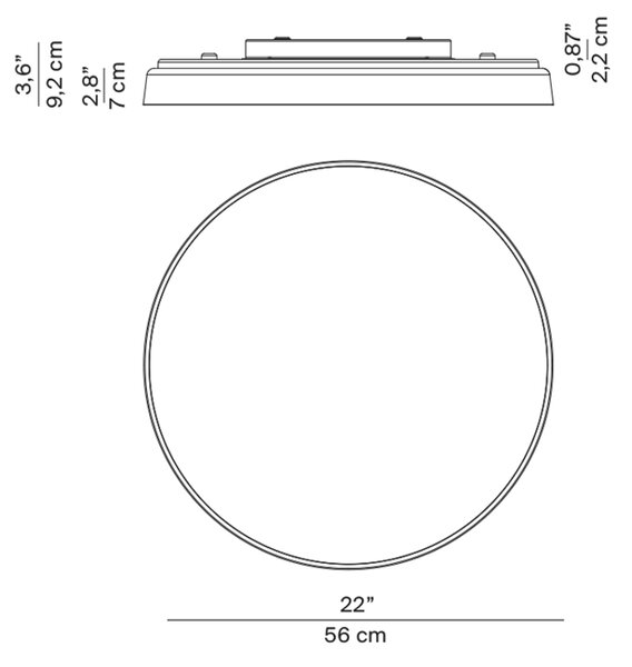 COMPENDIUM CRNA LED ZIDNA/STROPNA SVJETILJKA KOMPLET D81P2 3000K LP1D810P200001+LP1D810/28D000
