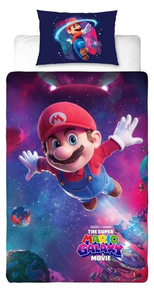3D Pamučna posteljina MARIO GALAXY šarena, 100% pamuk Dimenzije posteljine: 70 x 80 cm | 140 x 200 cm