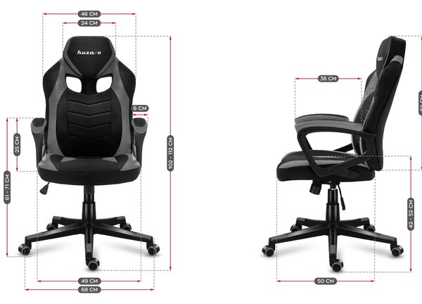 Gaming stolica Fusion 2.5 (crna + siva)