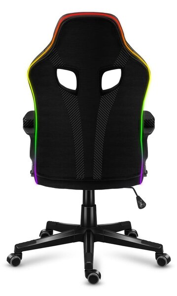 Gaming stolica Fusion 2.5 (crna + šarena) (s LED rasvjetom)