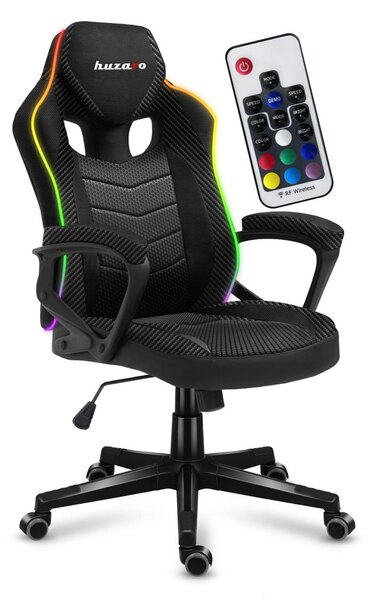 Gaming stolica Fusion 2.5 (crna + šarena) (s LED rasvjetom)