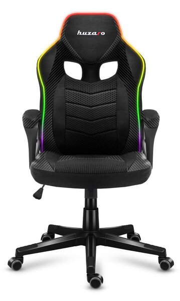 Gaming stolica Fusion 2.5 (crna + šarena) (s LED rasvjetom)
