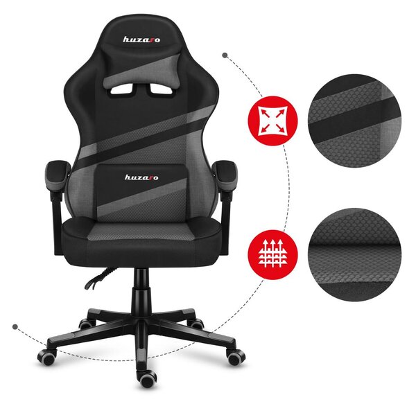 Zondo.hr Gaming stolica Fusion 4.4 (crna + siva). Akcija -18%. 1087469