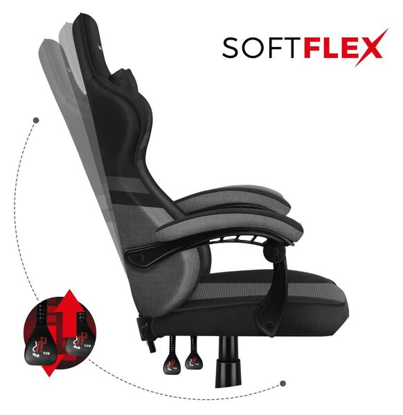 Zondo.hr Gaming stolica Fusion 4.4 (crna + siva). Akcija -18%. 1087469
