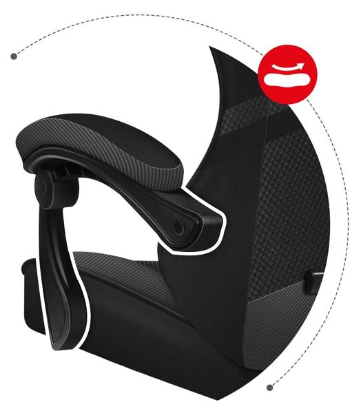 Zondo.hr Gaming stolica Fusion 4.4 (crna + ugljik). Akcija -18%. 1087468