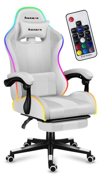 Gaming stolica Fusion 4.7 (bijela + šarena) (s LED rasvjetom)