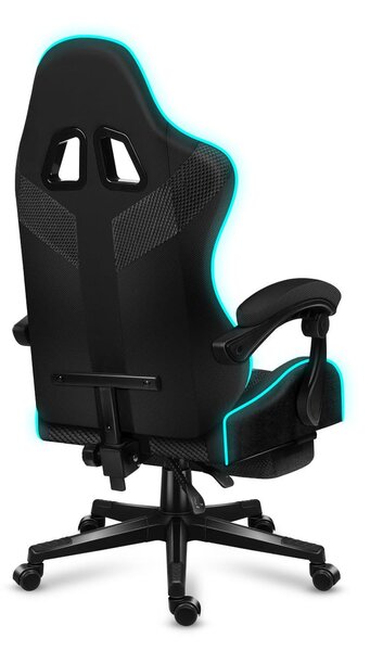Gaming stolica Fusion 4.7 (crna + šarena) (s LED rasvjetom)