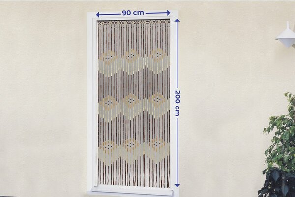 Zastor za vrata od drveta i bambusa 200x90 cm - Maximex