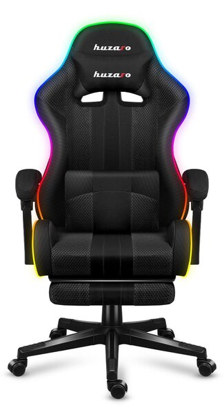 Gaming stolica Fusion 4.7 (crna + šarena) (s LED rasvjetom)