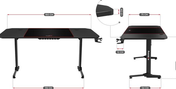PC stolić Hyperion 4.7 (crna)