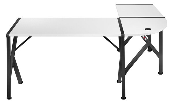 Kutni PC stolić Hyperion 6.3 (crna + bijela)